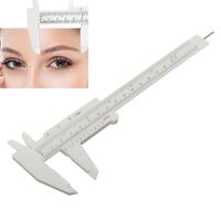 Wholesale 150mm vernier caliper waterproof plastic eyebrow permanent makeup ruler students experimental measurement tools with free