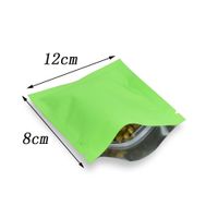 Wholesale 8 cm Matte Green Heat Sealable Food Smellproof Zip Lock Package Mylar Pouches Zipper Coffee Tea Package Aluminum Foil Bag with Tear Notch