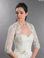 Wholesale Plus Size Lace Wedding Wraps With Keyhole Back Sheer Bolero Jackets Tulle Bridal Accessories Custom Made