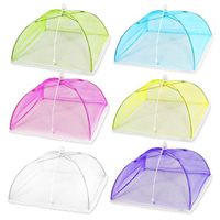Wholesale Cooking Utensils Multi Color Pop Up Mesh Screen Food Cover Tent Umbrella Folding Outdoor Picnic Foods Covers Meshes High Quality hs