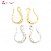 Wholesale 3 color can picked x15MM K Gold Color Plated Brass Earrings Hooks High Quality Diy Jewelry Accessories