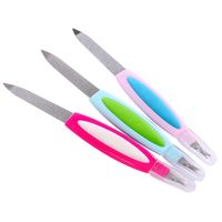 Wholesale Colorful Nail Art Tool Nail File Exfoliating Scrub Fork Stainless Steel Double Head Multifunction Polishing Beginner Manicure Beauty Tools