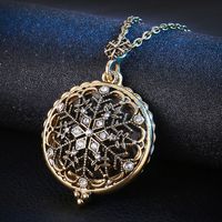 Wholesale Kimter Top Quality Crystal Snowflake Necklace Vintage Fashion Jewelry Free Pendant Magnifier Reading Glass Necklaces Gift D552SA