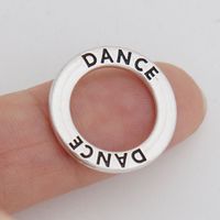 Wholesale Fashion Alloy Round Letter Charms mm Dance Circle Vintage DIY Accessories AAC353
