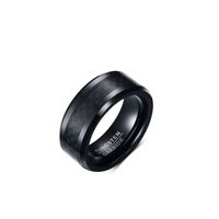 Wholesale Hot Sale Tungsten Carbide High Polished Rings Black Plated Men Rings Stainless Steel Ring For Men