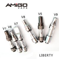Wholesale AMIGO V5 V6 V7 V8 V9 Vape Cartridges Ceramic Coil Thick Oil Cartridges Atomizer ml ml Vape Pen Tanks Vaporizer Cartridges