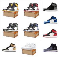 Wholesale 2018 cheap new shoes OG High Banned black red white men basketball shoes women sports shoes athletic trainers sneakers size