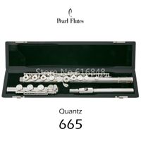 Wholesale Pearl Quantz PF Flute Keys Open Holes Silver Plated Surface Cupronickel Flute Brand Musical Instrument With E Key Case
