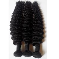 Wholesale Peruvian Malaysian Brazilian human Hair Weft Natural black inch Deep wave Unprocessed European Indian remy hair extensions DHgate