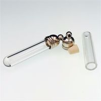 Wholesale 50pieces x5mm tube shape glass vial pendant glass pendant wishing bole locket necklace name on rice bole