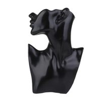 Wholesale Black Resin Mannequin Necklace Earring Jewelry Display Bust Stand Holder NEW