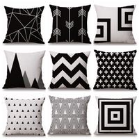 Wholesale Black White Geometric Throw Pillows Buy Cheap Black