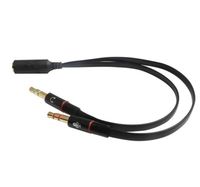 Wholesale 3 mm Jack Microphone Headphone Splitter Cable Aux Extension Cable Female to Male Cable for Computer Mobile Phone