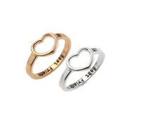 Wholesale Best Friend Love Heart Rings Unisex Option Size Gold Silver Rings Simple Fashion Jewelry Accessories Band Rings