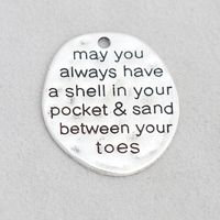 Wholesale Alloy Message Charms May You Always Have A Shell In Your Pocket Sand Between Your Toes Dog Tag Charms AAC1271