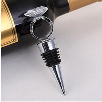 Wholesale Home Practical Party Favor Crystal Diamond Ring Wine Stopper Bridal Shower Christening Wedding Party Favour Gifts