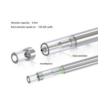 Wholesale Vape Pen Wax Oil Cartridge Glass Tube Thick Oil Tank ml BUD D1 Disposable mAh Battery Vaporizer Pen