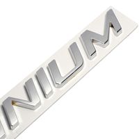 Chrome Alloy Letter TITANIUM Car Sticker S V6 Auto Rear Decal For Ford EDGE