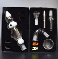 Wholesale Newest popular mm Nectar Collector Kit with Titanium Tip Inverted Nail Glass Bowl glass pipes Smoking Pipes oil rigs recycler glass bongs