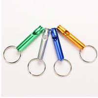 Wholesale 1Pcs Multifunctional Aluminum Emergency Survival Whistle Keychain For Camping Hiking Outdoor Sport Tools Training whistle