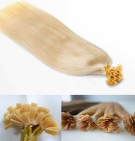 Wholesale Hot sale g Strands Pre bonded Flat tip hair extension inch Braziian peruvian human hair extensions