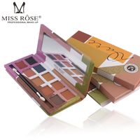 Wholesale Young fashion brand miss rose color pearlescent matt eye shadow beginner special makeup eye shadow plate foreign trade