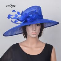 large navy blue wedding hat