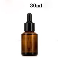 Wholesale 30ml Blue Clear Amber Glass Bottles For Essential Oils Liquid Dropper Bottles OZ Cosmetic Packing Bottles For Sale