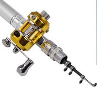 Wholesale Miniature ultra short expansion drum fishing rod ultra light portable pen pole set fishing gear