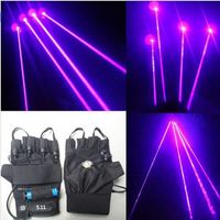 Wholesale New Arrival Violet Laser Gloves Dancing Stage Show Light With Lasers and LED Palm Light for DJ Club Party Bars