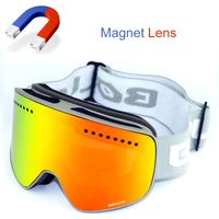 Wholesale High Quality Magnetic Ski Glasses Double Lens mountaineering glasses UV400 Anti fog Ski Goggles Men Women snowmobile spectacles