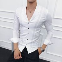 Männer Kleidung 2018 Anzüge Collar Shirts der Männer weiße Hemden der Männer Blau Designer Schwarz Camisa Social Masculina Slim Fit gömlek Männer Kleidung 2018 Anzüge Collar Shirts der Männer weiße Hemden der Männer Blau Designer Schwarz Camisa Social Masculina Slim Fit gömlek