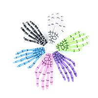 New 2pc Skeleton Barrettes Hair Clips Skeleton Hands Zombies Costume Halloween