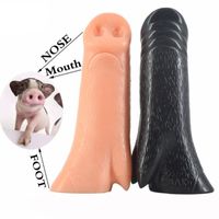 Wholesale Anal Plug Dildo Big Ass Pussy Stimulate Animal Penis Anal Sex Toys Fake Pig Nose Mouth Feet Men Women Sex Shop