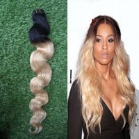 Wholesale Ombre Hair Weave T1B two tone ombre hair weave grade a unprocessed virgin brazilian Body wave hair no shedding tangle free