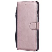 Wholesale Wallet Cell Phone Cases For Huawei Y9 Enjoy Plus Flip back Cover Pure Color PU Leather Mobile Bags Coque Fundas