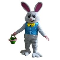 Wholesale NEW Sell Like Hot Cakes Professional Easter Bunny Mascot costume Bugs Rabbit Hare