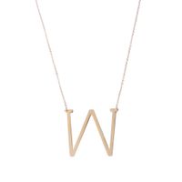 1 Unids Letra Inglesa W Color Oro Especial Clavícula Cadena Clásico Collar Personalizado Colgante Para Regalos Mujeres Hombres