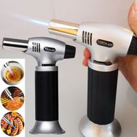 Wholesale Hot C Butane Scorch Torch Jet Flame Lighters Chef Cooking Refillable Adjustable Flame Kitchen Lighter BBQ Spray Gun Picnic Tool WX9