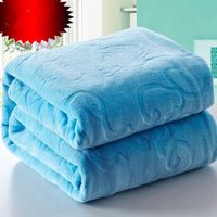 Wholesale Thick flannel blanket coral fleece on the bed sofa winter warm soft full queen king size