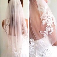 Wholesale Soft Tulle New Arrival Diamond Waist Length Short Fingertip Wedding Veil Bridal Accessories With Comb voile mariage