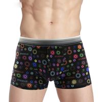 Wholesale Best Sell Fashion Silk Underwear Men Lovely Cartoon Print Man Boxers Homme Comfortable Underpants Soft Breathable Male Panties