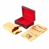 Wholesale Luxury Gold Foil Poker Playing Card With Gift Box Dollar EUR Plaid Pattern Party Play Game