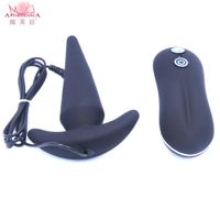 Wholesale APHRODISIA black Function Bulb Probe Vibrating Anal Plug Real Skin Feeling Remote Control Butt Plug Adult Sex Toys For Women S1018