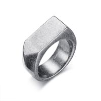 Wholesale 9MM Flat top Retro Rings for Men Punk Stainless Steel Vintage Silver Male Rings Jewelry Colors US Size to