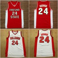 Wholesale George Jersey College Basketball Fresno State Bulldogs Jerseys Red White Color Team All Stitched And Embroidery Sports Good Quality