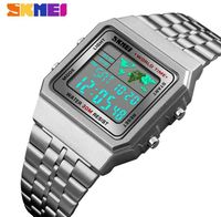 Wholesale SKMEI new business fashion square electronic watch multi function watch