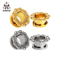 Wholesale 2018 New arrival fashion stainless steel screw back ear gauges piercing plugs and tunnels body jewelry
