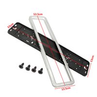 Wholesale European German Russian x cm Car License Plate Frame Holder With Four Screws Vehicle Sliver Black Car Styling
