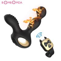 Wholesale New Remote Prostate Massage for Men Gay Anal Butt Plugs USB Prostate Massager Heating Vibrator for Male Sex Toys for Men